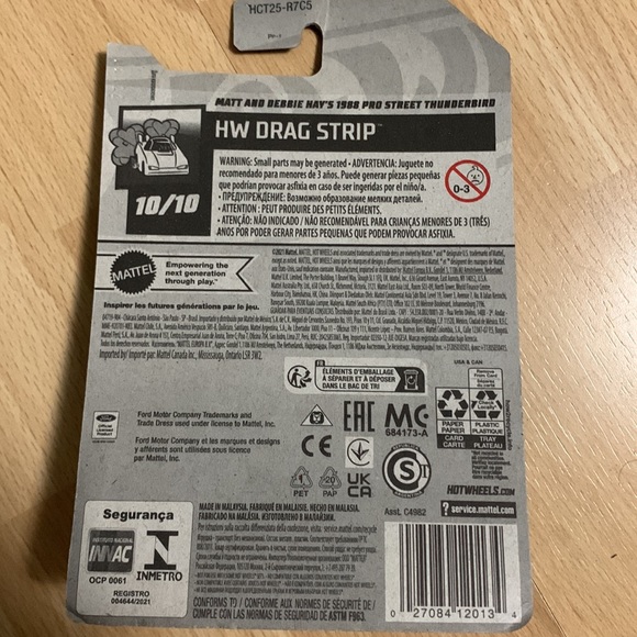🍂 4/$20 🍂 NEW HOT WHEELS 10/10 HW DRAG STRIP 1988 THUNDERBIRD - Picture 2 of 2